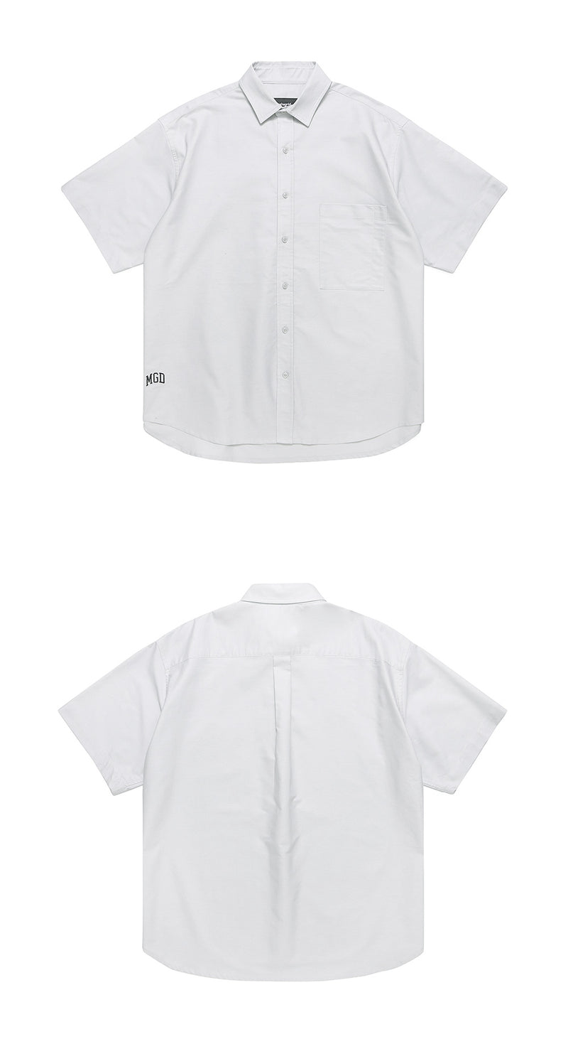 mahagrid (マハグリッド) MGD LOGO HALF SLEEVE SHIRT [LIGHT GREY]