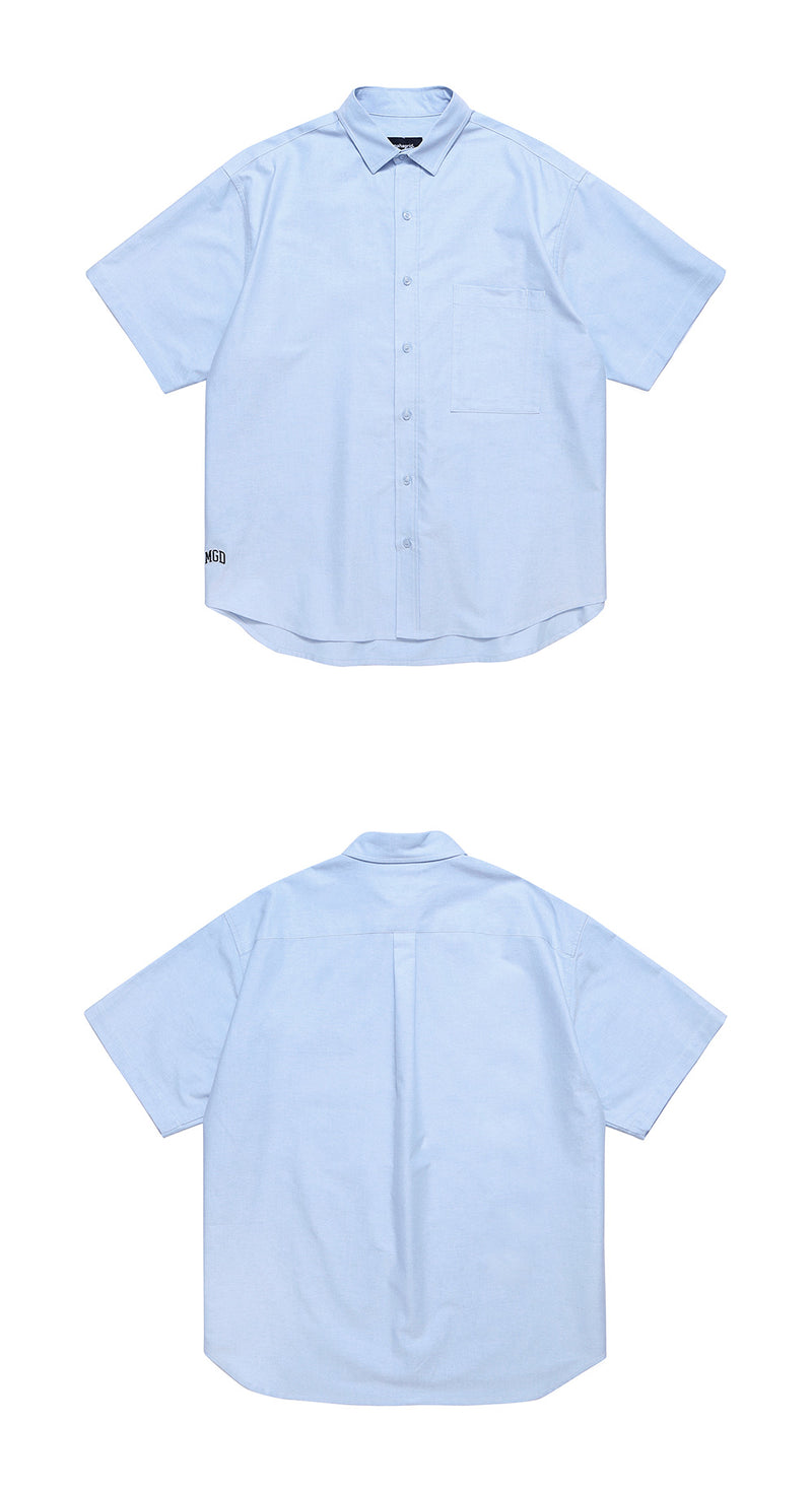 mahagrid (マハグリッド) MGD LOGO HALF SLEEVE SHIRT [SKYBLUE]