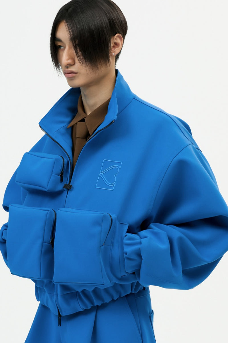 イーエスシースタジオ(ESC STUDIO) multi pocket blouson(blue)