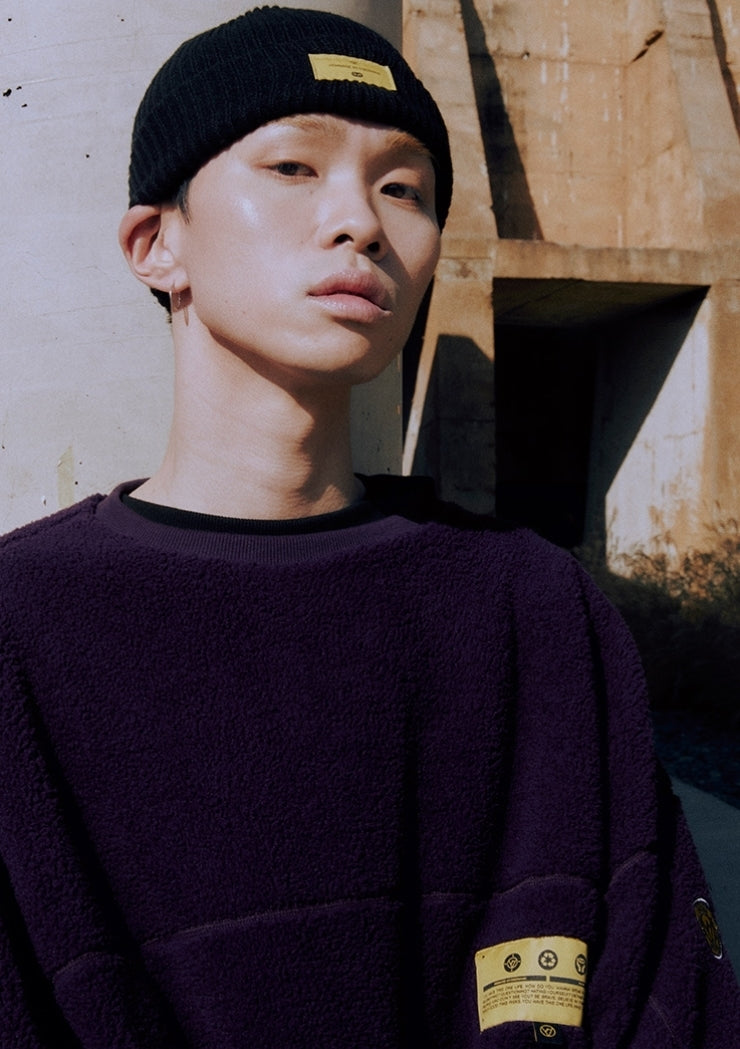 オベルー(OVERR) ESSAY.5 COLOR BLOCKED FLEECE SWEATSHIRTS