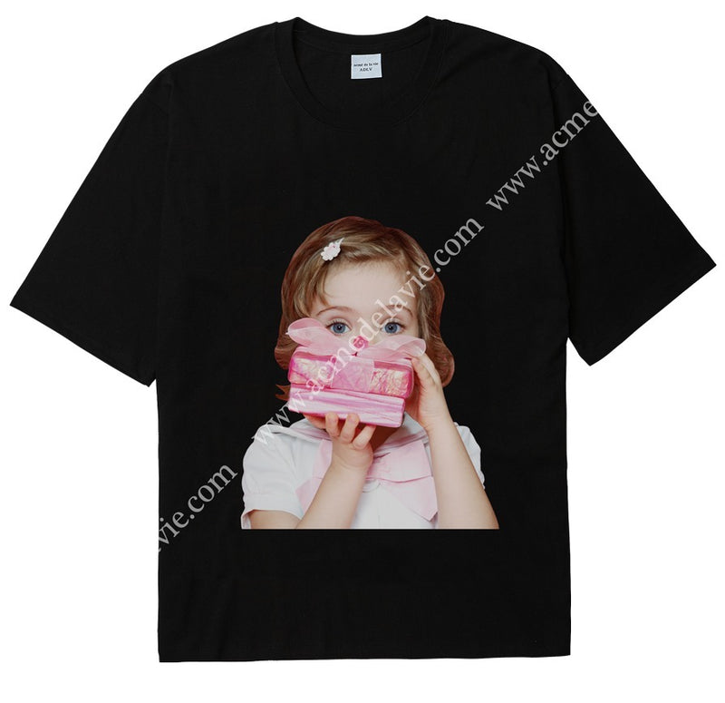 アクメドラビ(acme' de la vie) ADLV BABY FACE SHORT SLEEVE T-SHIRT BLACK GIFT