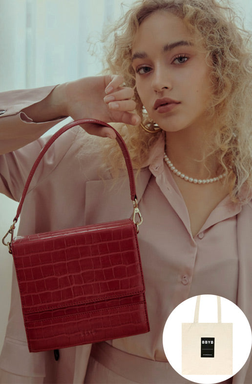 BBYB(ビービーワイビー)  Croc Lily Bag (Samba Red)