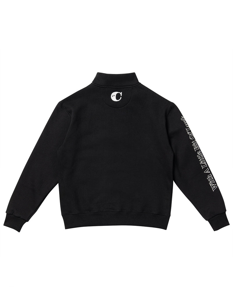 CHUNKY (チャンキー)  LUCKY HALF ZIP SWEAT SHIRT_black