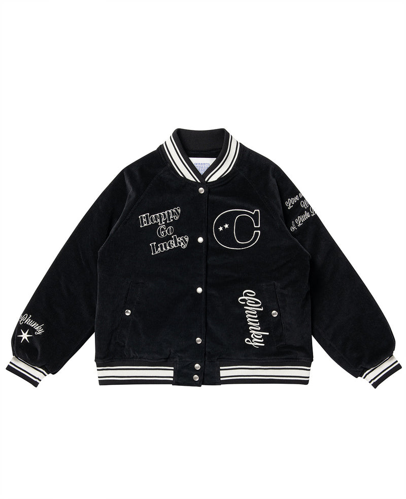 CHUNKY (チャンキー)  LUCKY CORDUROY STADIUM JACKET_black