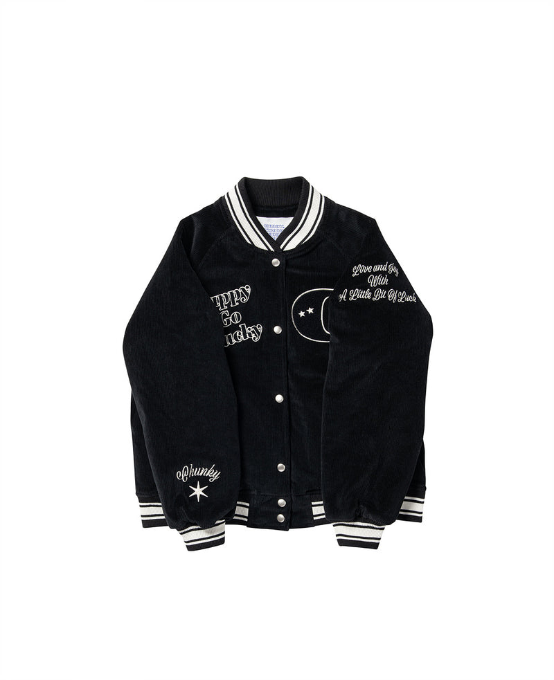 CHUNKY (チャンキー)  LUCKY CORDUROY STADIUM JACKET_black