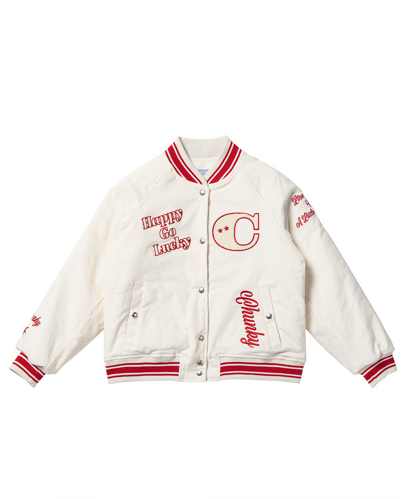 CHUNKY (チャンキー) LUCKY CORDUROY STADIUM JACKET_cream
