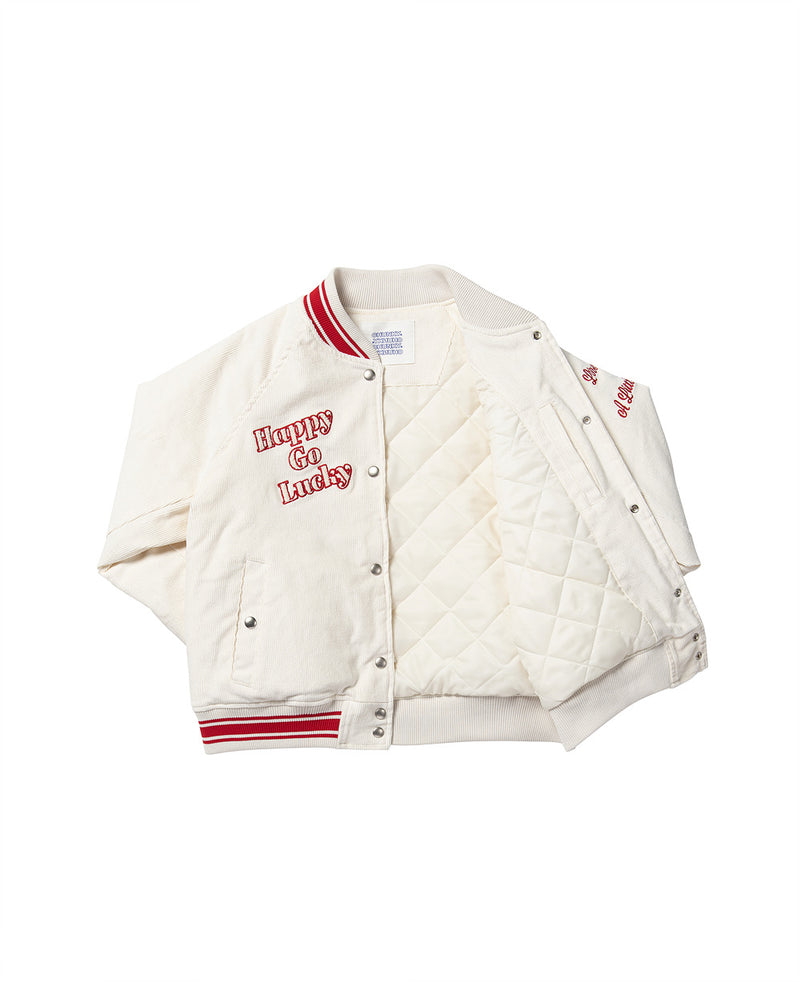 CHUNKY (チャンキー) LUCKY CORDUROY STADIUM JACKET_cream