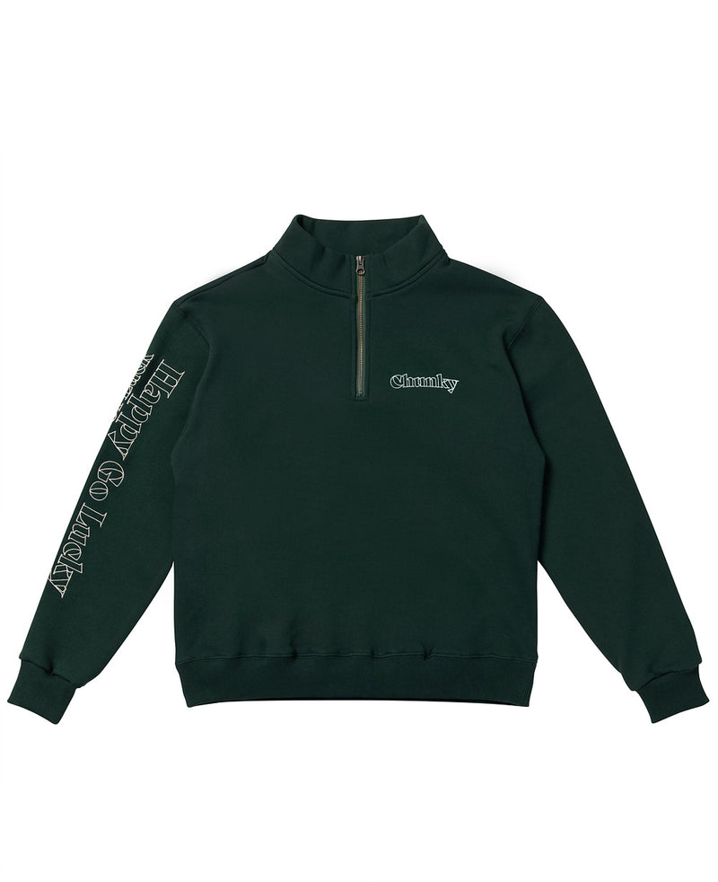 CHUNKY (チャンキー)  LUCKY HALF ZIP SWEAT SHIRT_green