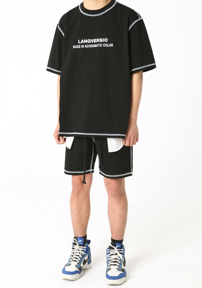 ランベルシオ(LANG VERSIO) 248 stitch logo T-shirts