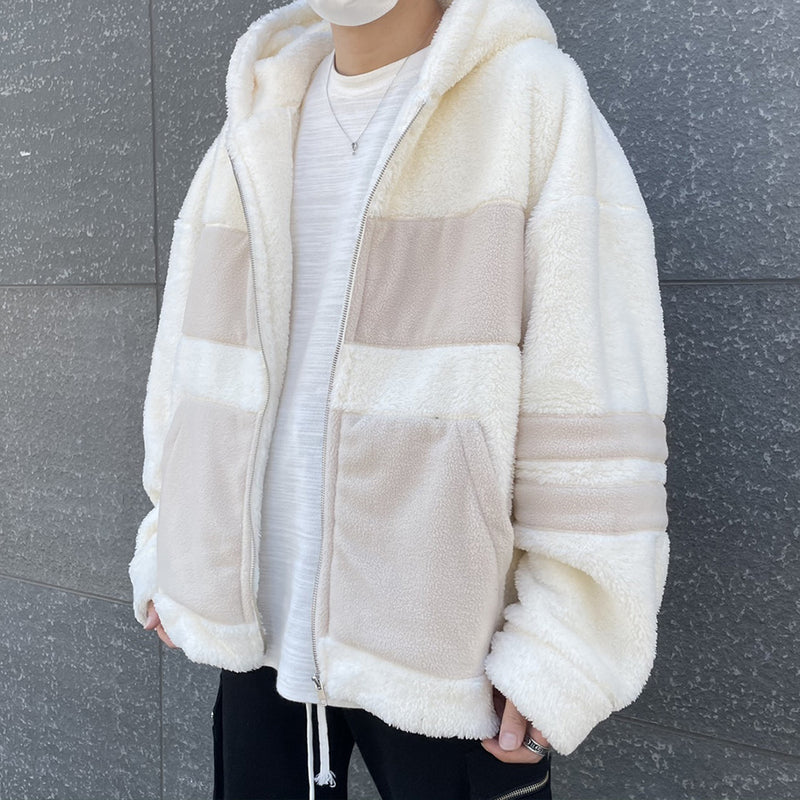 ランベルシオ(LANG VERSIO) 329 WH&BE Fleece Hooded Zip-Up